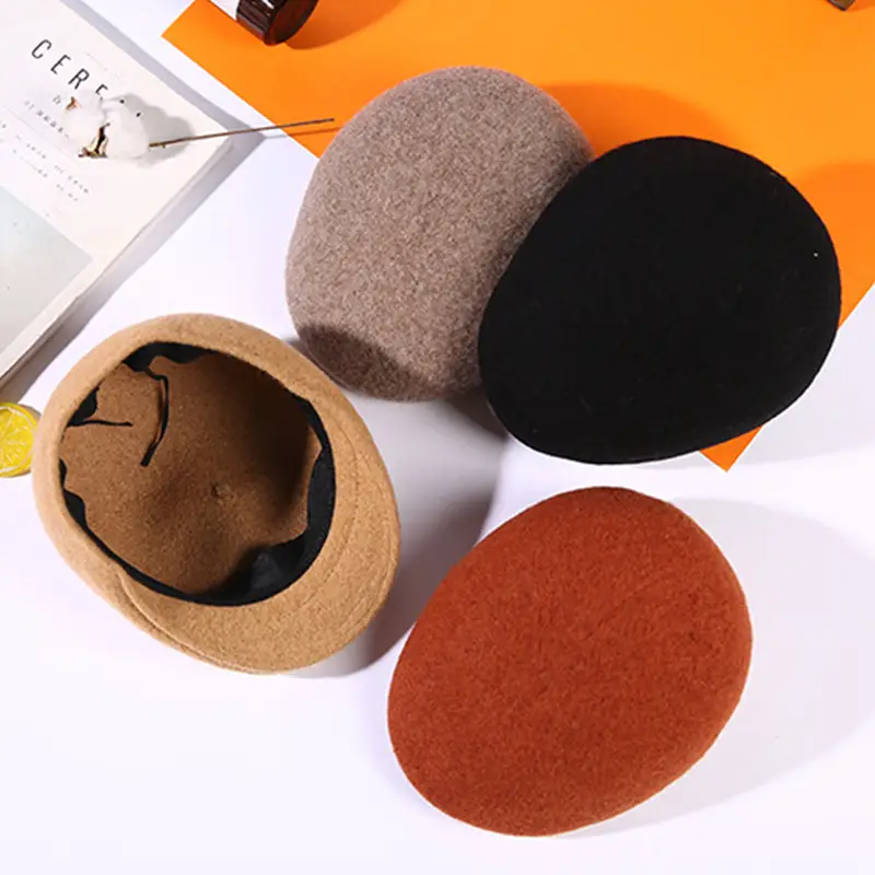 Women's Wool Warm Beret Artistic Retro Pest Cap Painter's Cap - Image 15