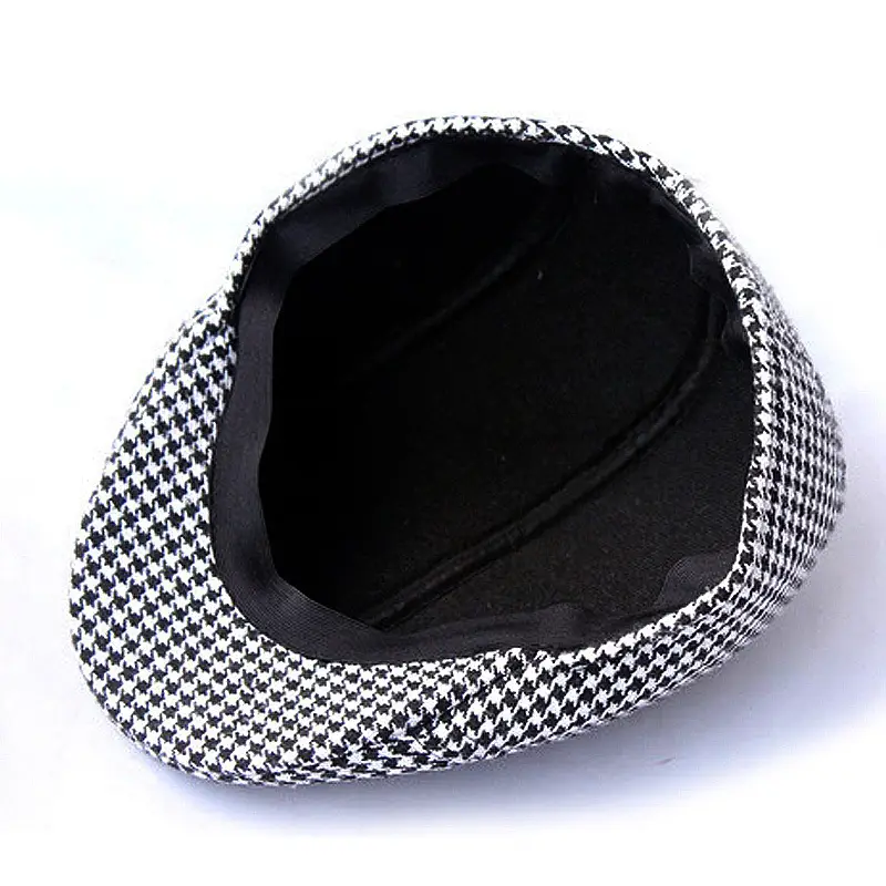 Full Sealed Men's and Women's Autumn and Winter Warm Cotton Houndstooth Beret Vintage Casual Cap Outdoor Hunting Hat - Image 20