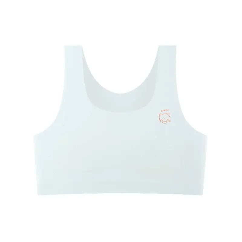 Underwear for 10-14 Year Old Girls in the Developmental Stage, Summer Thin Vest-Style Anti-Bump Bra for Middle and High School Students