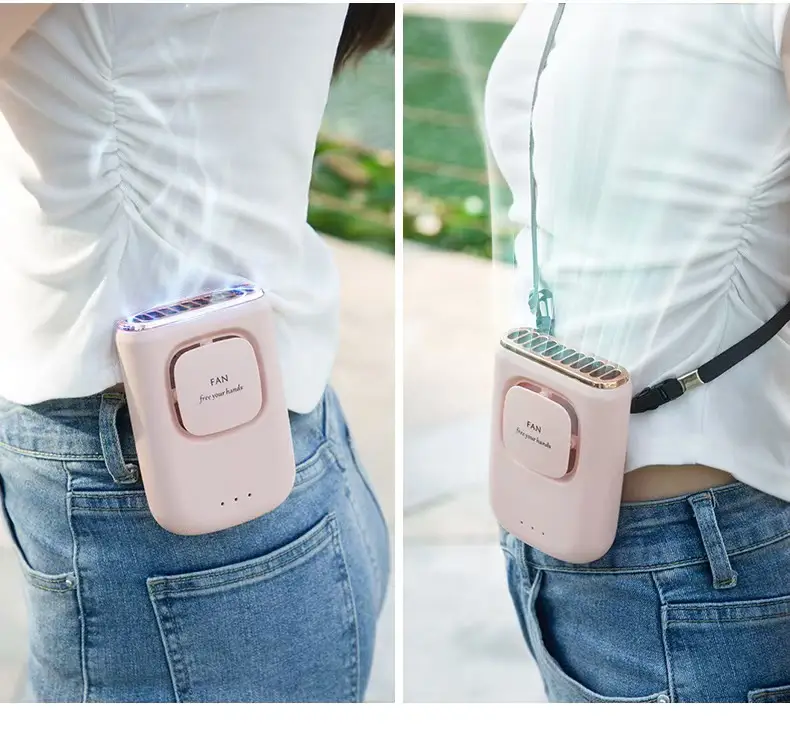 Portable Small Silent USB Fan, Rechargeable, Waist-Hanging, Neck-Hanging, Strong Wind, Student Dormitory Desktop Fan — feature 24