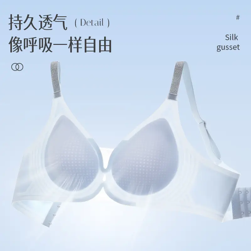 Seamless Nude-Feel Underwear for Women, Jelly Soft Support, Adjustable, Anti-Sagging, Wireless, Ultra-Soft and Thin Bra