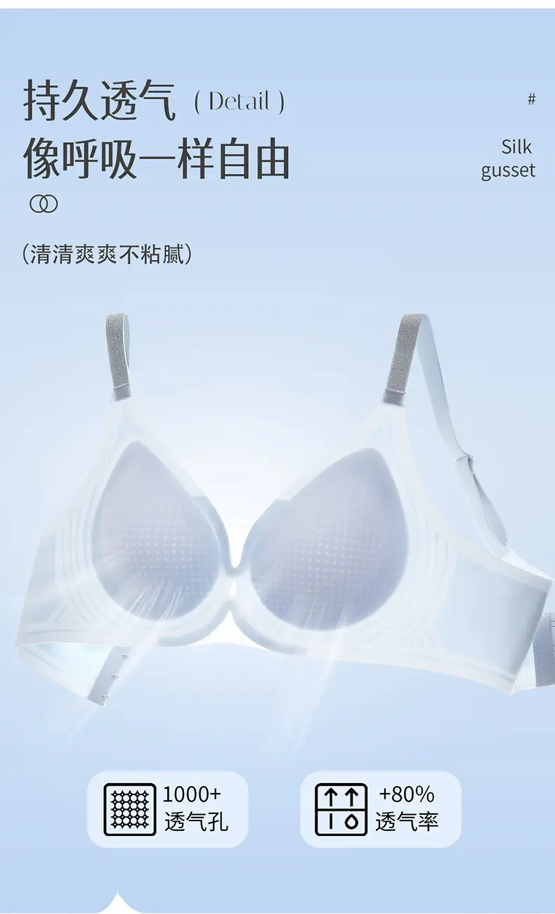 Seamless Nude-Feel Underwear for Women, Jelly Soft Support, Adjustable, Anti-Sagging, Wireless, Ultra-Soft and Thin Bra — feature 7