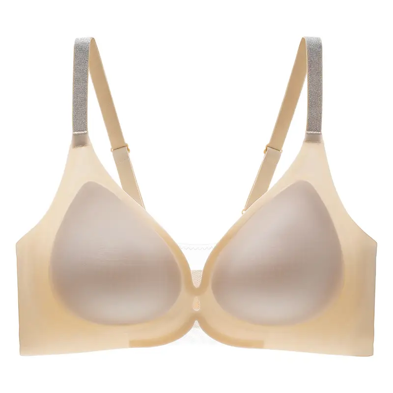 Seamless Nude-Feel Underwear for Women, Jelly Soft Support, Adjustable, Anti-Sagging, Wireless, Ultra-Soft and Thin Bra