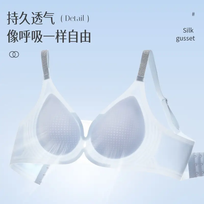 Seamless Nude-Feel Underwear for Women, Jelly Soft Support, Adjustable, Anti-Sagging, Wireless, Ultra-Soft and Thin Bra