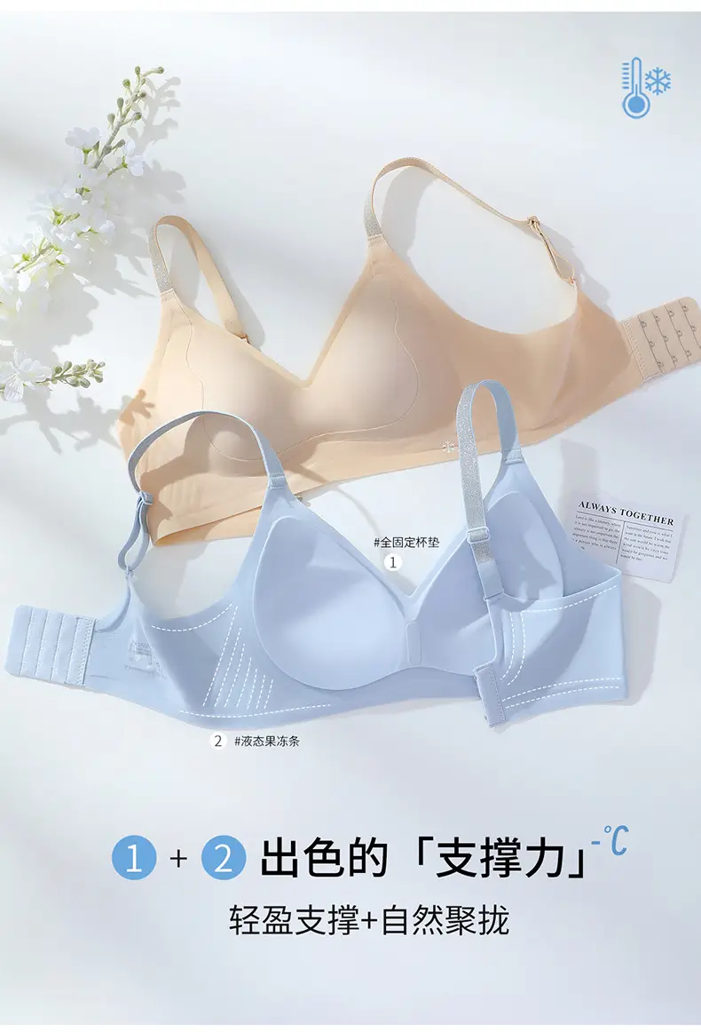 Seamless Nude-Feel Underwear for Women, Jelly Soft Support, Adjustable, Side Breast Reduction, No Steel Ring, Breathable, Ultra-Soft and Thin Bra — feature 10