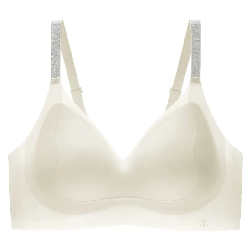 Seamless Nude-Feel Underwear for Women, Jelly Soft Support, Adjustable, Side Breast Reduction, No Steel Ring, Breathable, Ultra-Soft and Thin Bra