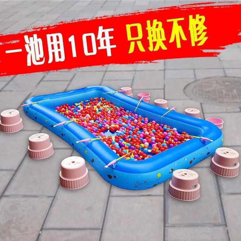 Baby Inflatable Fishing Pool, Children's Fishing Pond, Commercial Beach, Home, Park, Kids' Toy Water Play Pool Set