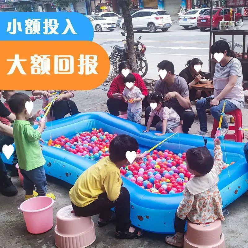 Baby Inflatable Fishing Pool, Children's Fishing Pond, Commercial Beach, Home, Park, Kids' Toy Water Play Pool Set