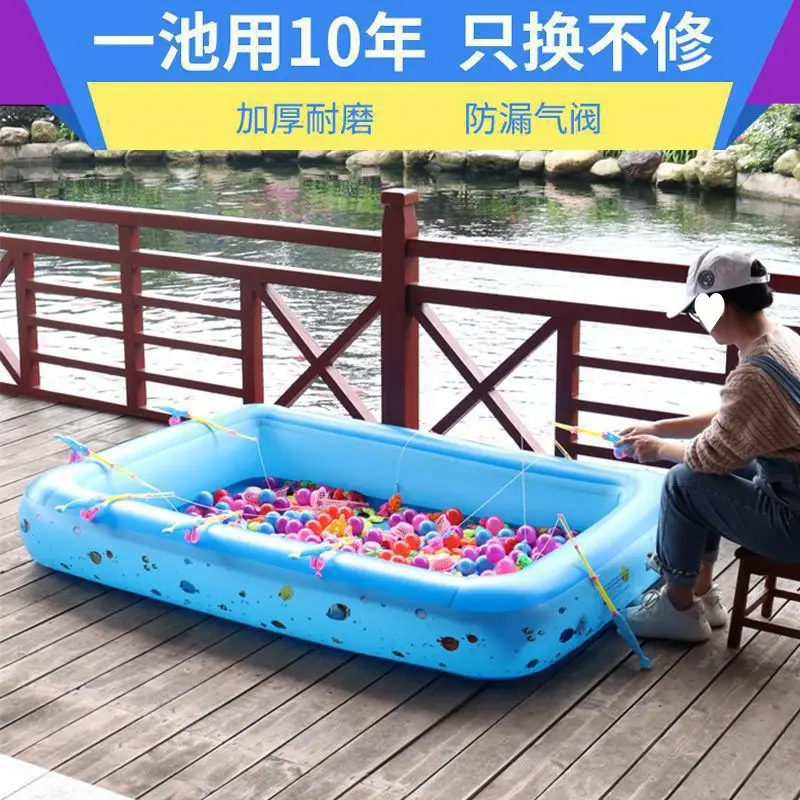 Baby Inflatable Fishing Pool, Children's Fishing Pond, Commercial Beach, Home, Park, Kids' Toy Water Play Pool Set