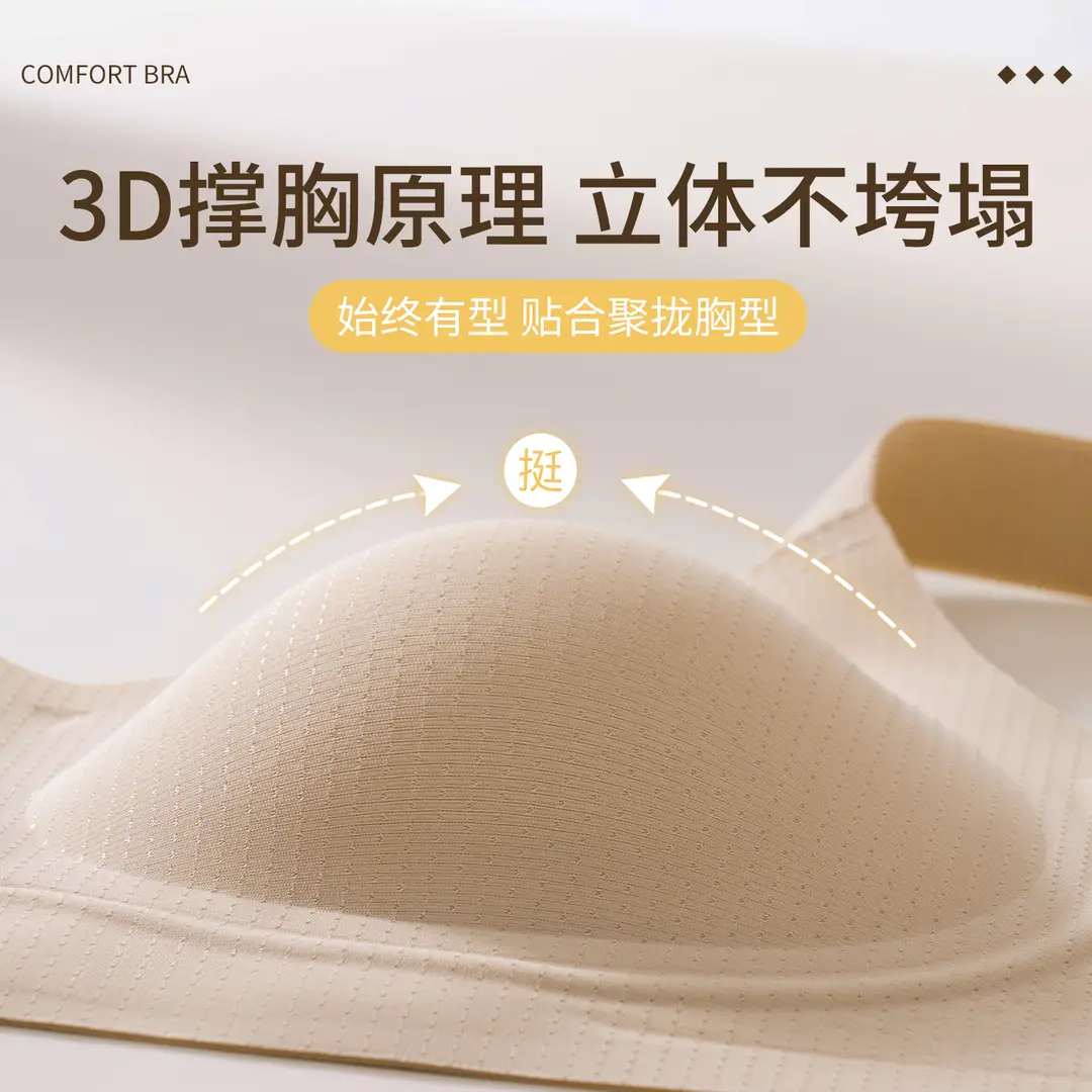 Special Edition Foundation Liquid, Large Size Invisible Seamless Anti-Sagging Bra for Big Busts, Minimizing and Gathering Effect, Thin Style for Women, Summer