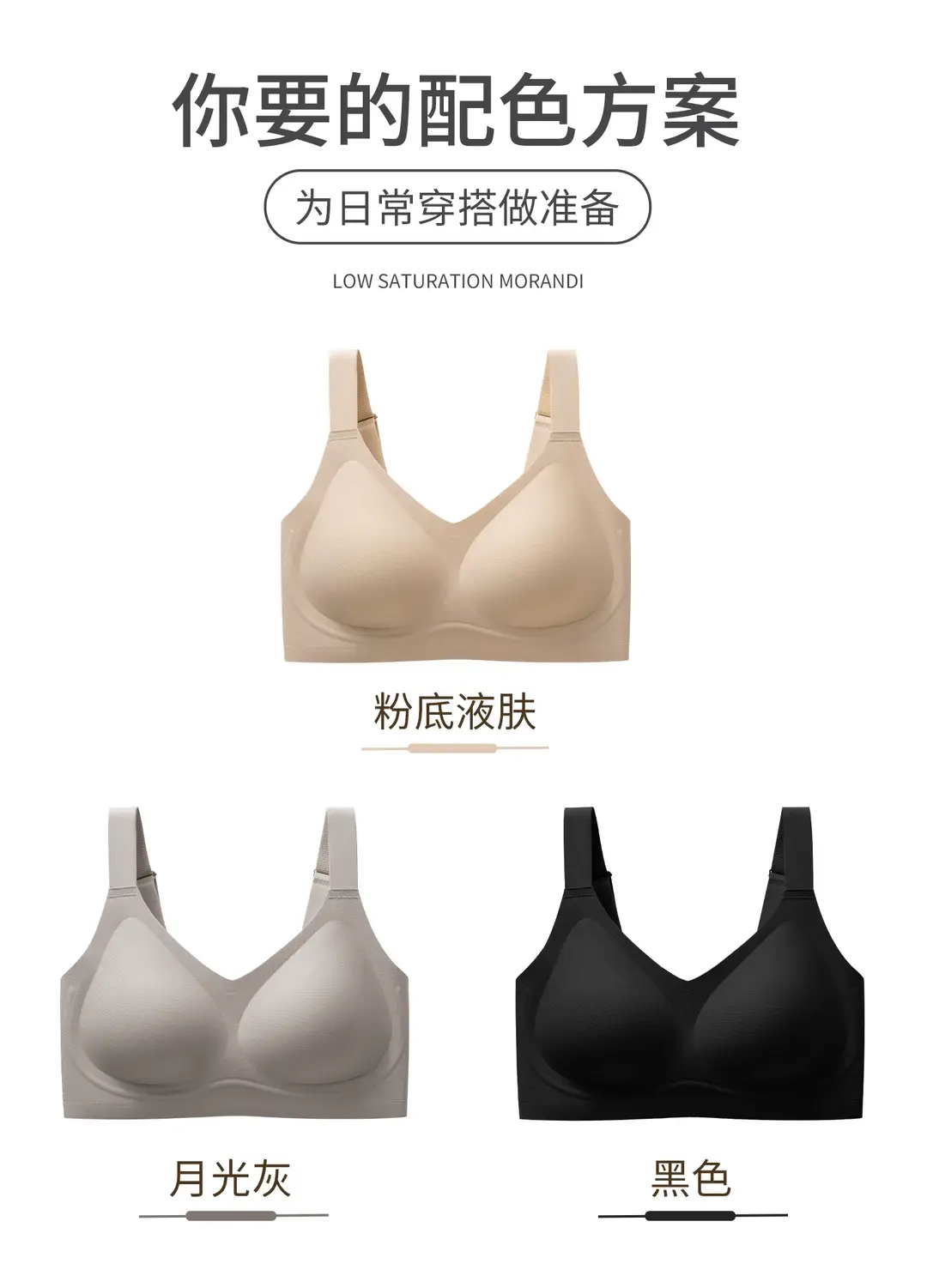 Special Edition Foundation Liquid, Large Size Invisible Seamless Anti-Sagging Bra for Big Busts, Minimizing and Gathering Effect, Thin Style for Women, Summer — feature 28
