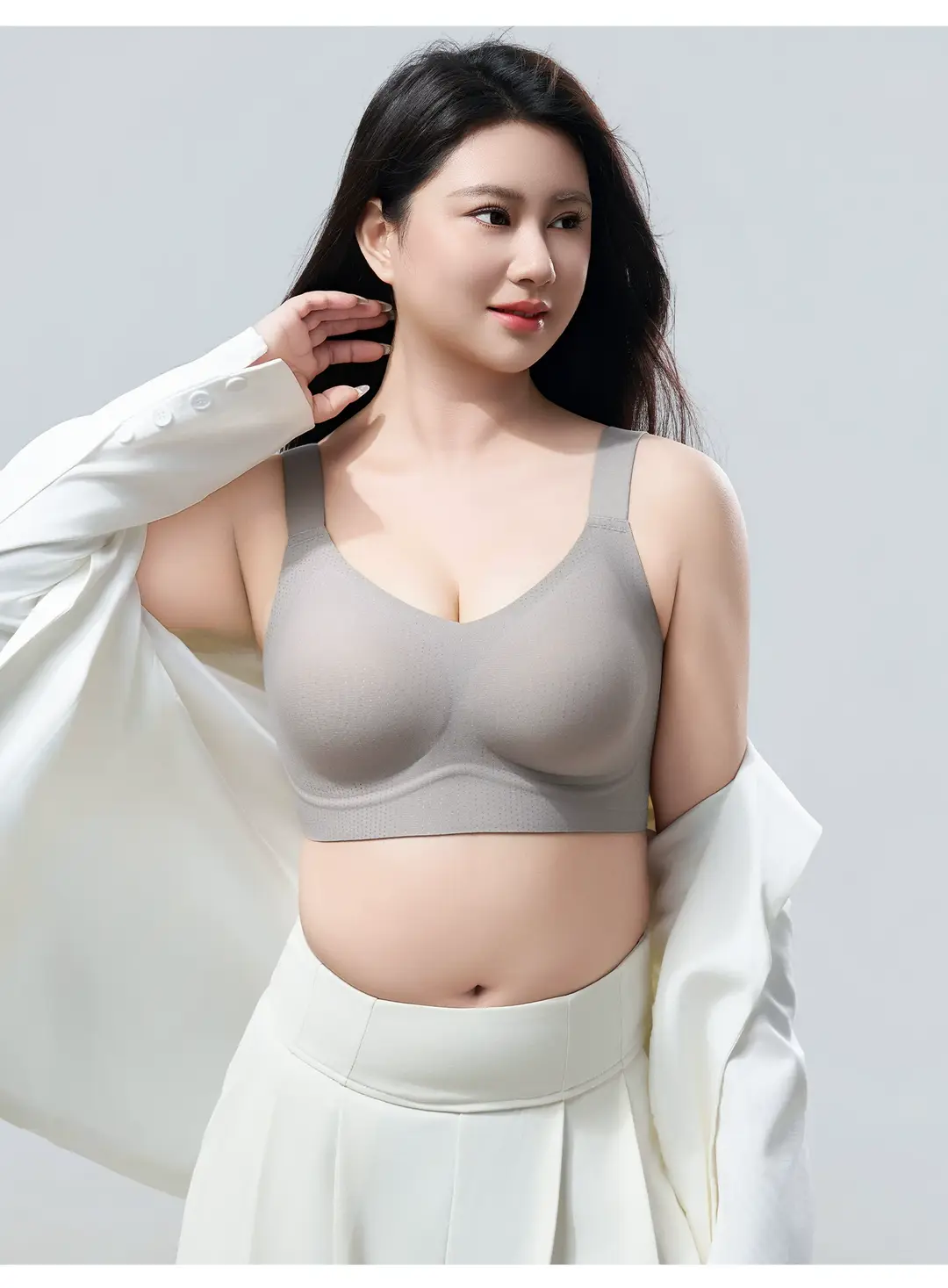 Special Edition Foundation Liquid, Large Size Invisible Seamless Anti-Sagging Bra for Big Busts, Minimizing and Gathering Effect, Thin Style for Women, Summer — feature 30