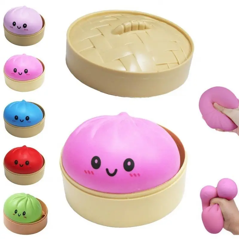 Cross-Border Hit Product Squishies Toy, Realistic Bun-Shaped Stress Relief Toy, Dumpling Squishy Toy
