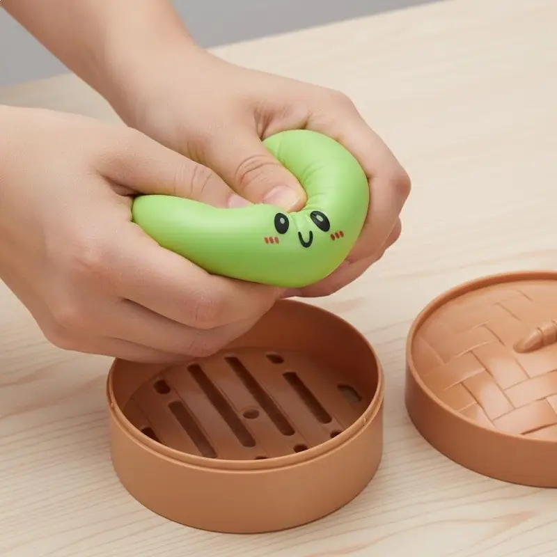 Cross-Border Hit Product Squishies Toy, Realistic Bun-Shaped Stress Relief Toy, Dumpling Squishy Toy