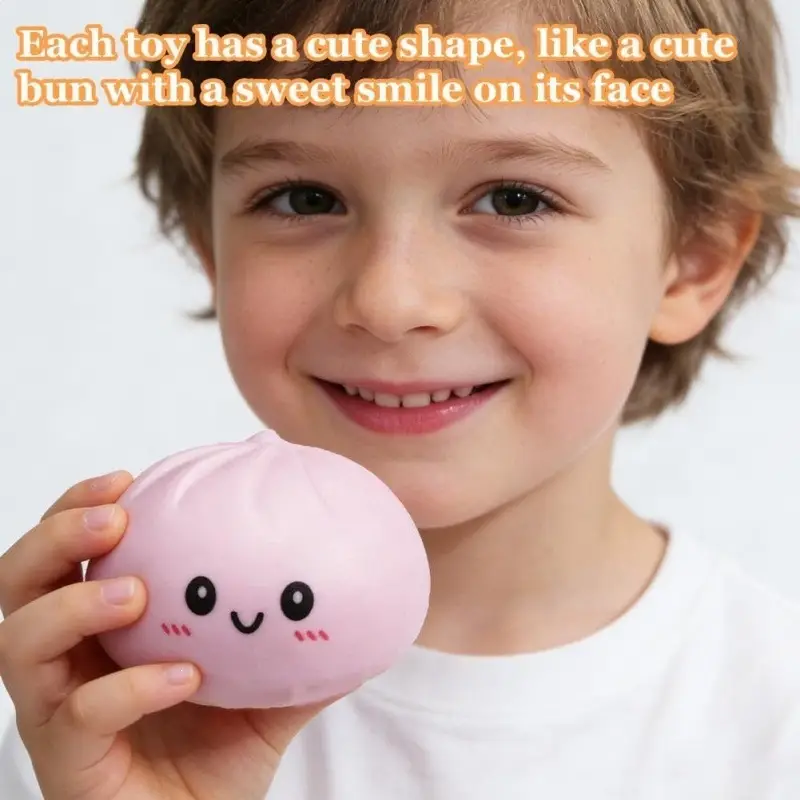Cross-Border Hit Product Squishies Toy, Realistic Bun-Shaped Stress Relief Toy, Dumpling Squishy Toy