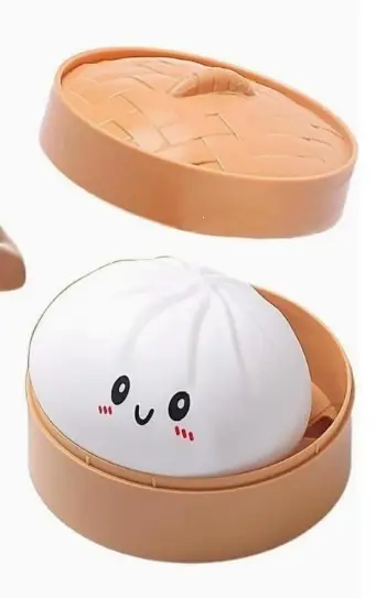 Cross-Border Hit Product Squishies Toy, Realistic Bun-Shaped Stress Relief Toy, Dumpling Squishy Toy