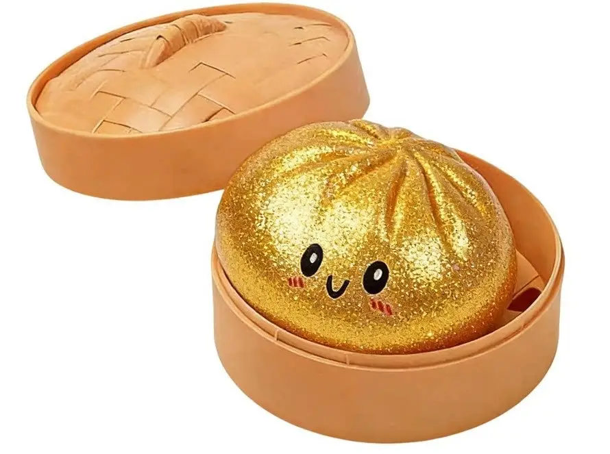 Cross-Border Hit Product Squishies Toy, Realistic Bun-Shaped Stress Relief Toy, Dumpling Squishy Toy