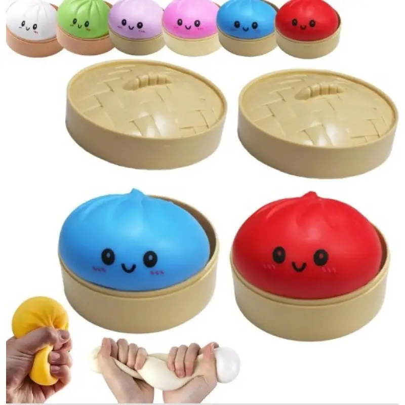 Cross-Border Hit Product Squishies Toy, Realistic Bun-Shaped Stress Relief Toy, Dumpling Squishy Toy