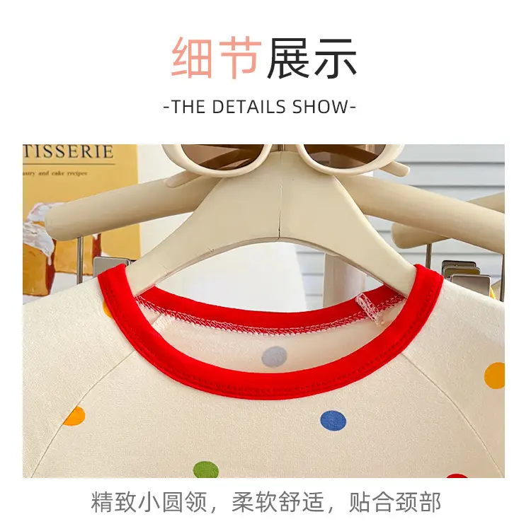 Modal Children's Pajamas Summer New Home Wear Set Girls' Short-Sleeve Three-Quarter Pants Air Conditioning Clothing Cartoon Soft — feature 15