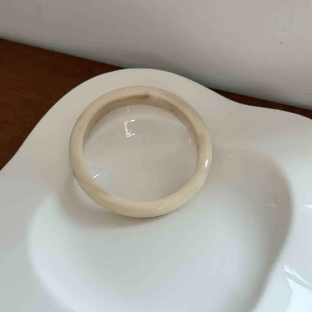 Cross-Border Popular Jewelry Resin Round Bracelet Set Fashionable Versatile Hand Accessories Marble Pattern Vintage Bracelet