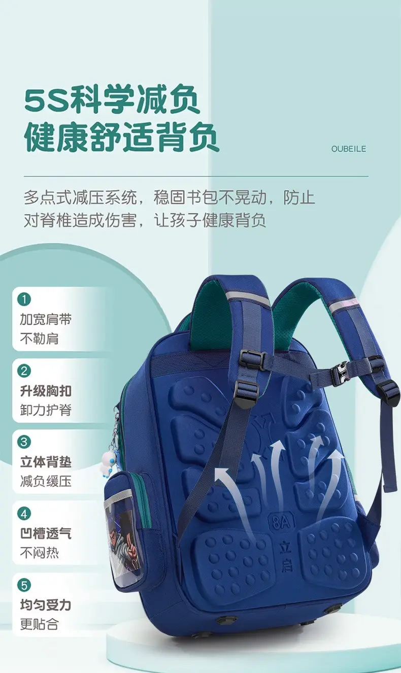Foreign Trade Schoolbags for Primary School Students 3D Hard-Shell Astronaut Schoolbags for Boys and Girls in Grades 1-3-6 to Protect the Spine and Reduce Burden — feature 4