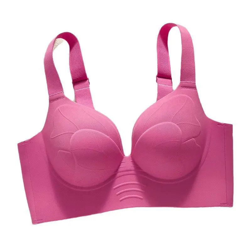 Plus-Size Thin Seamless Women's Bra for Large Busts, Minimizing Appearance, Gathering Side Breasts, Anti-Sagging, Outward Expansion Adjustment Bra