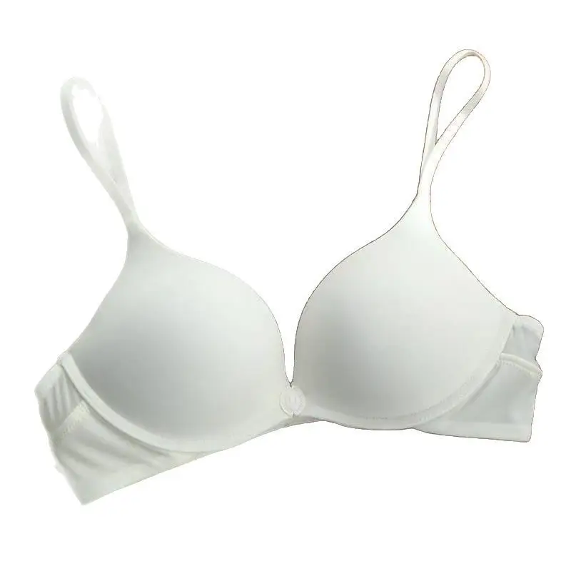 Popular Front-Clasp Push-Up Bra, Seamless, for Small Busts, Non-Gaping Cup Design, Deep Backless, Beautiful Back, Ultra-Thin Anti-Sagging Bra for Summer