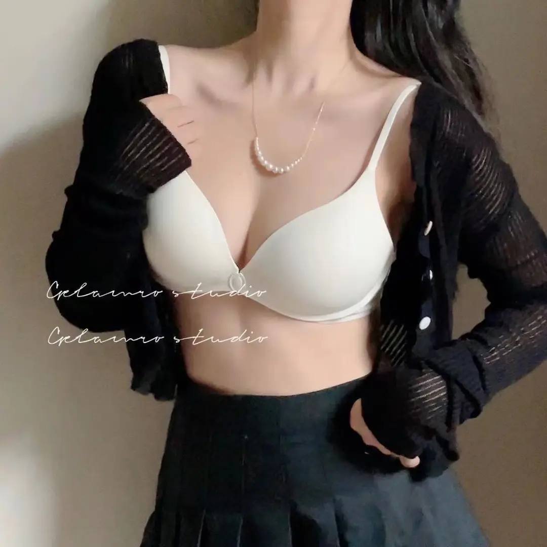 Popular Front-Clasp Push-Up Bra, Seamless, for Small Busts, Non-Gaping Cup Design, Deep Backless, Beautiful Back, Ultra-Thin Anti-Sagging Bra for Summer — feature 7
