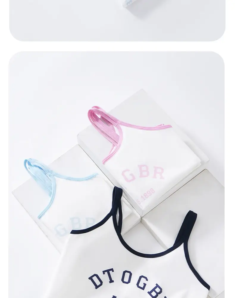 Wholesale Children's Underwear for Girls in Developmental Stages, Elementary and Middle School Students, Class a Pure Cotton Bras, Stage One Girls' Underwear Vests — feature 25