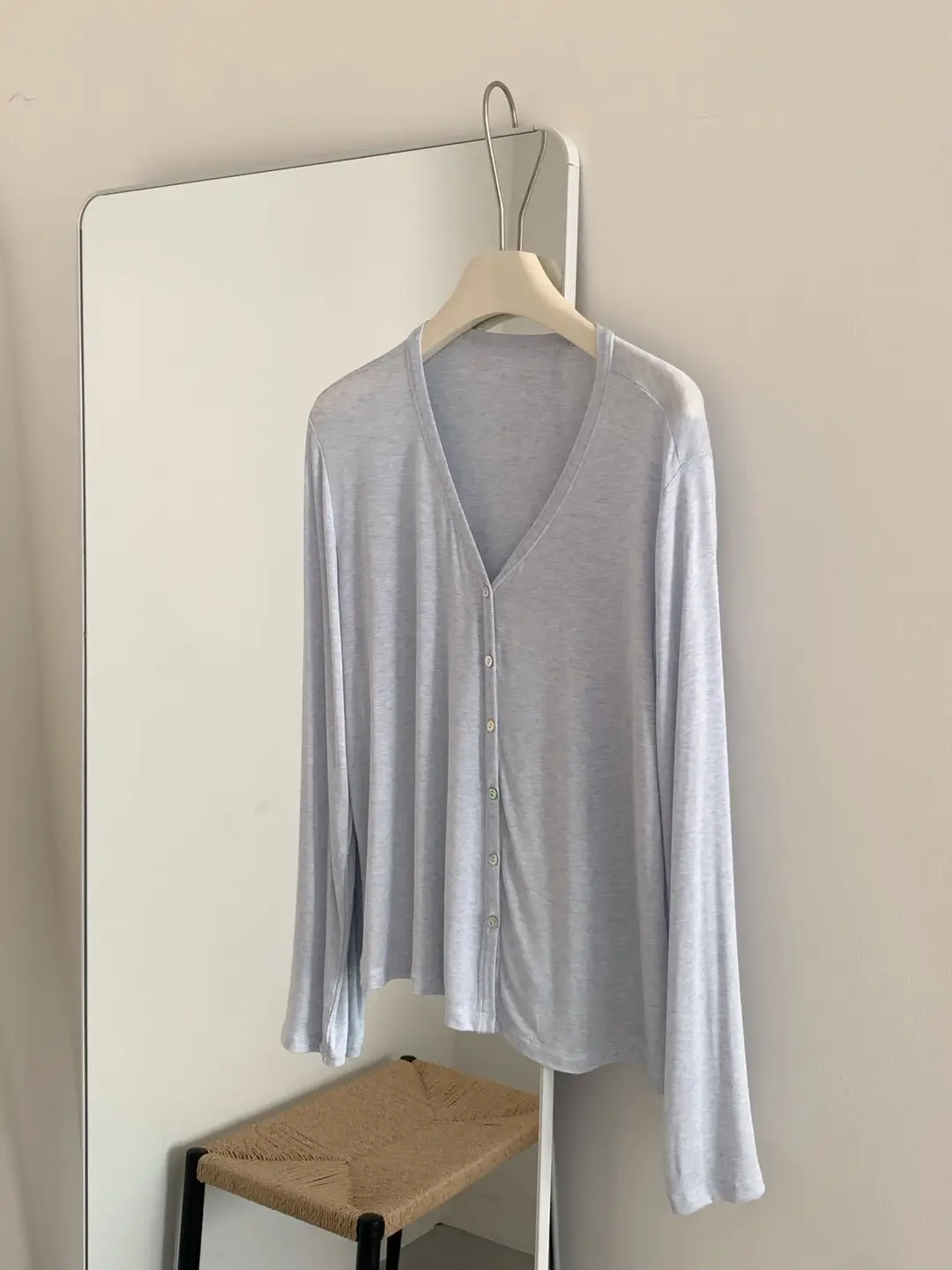 Tencel Modal Cardigan Silk Spring and Summer Lightweight Korean-Style Skin-Friendly Cotton Wool Knitwear Women's Buttoned Long-Sleeved Top - Image 10