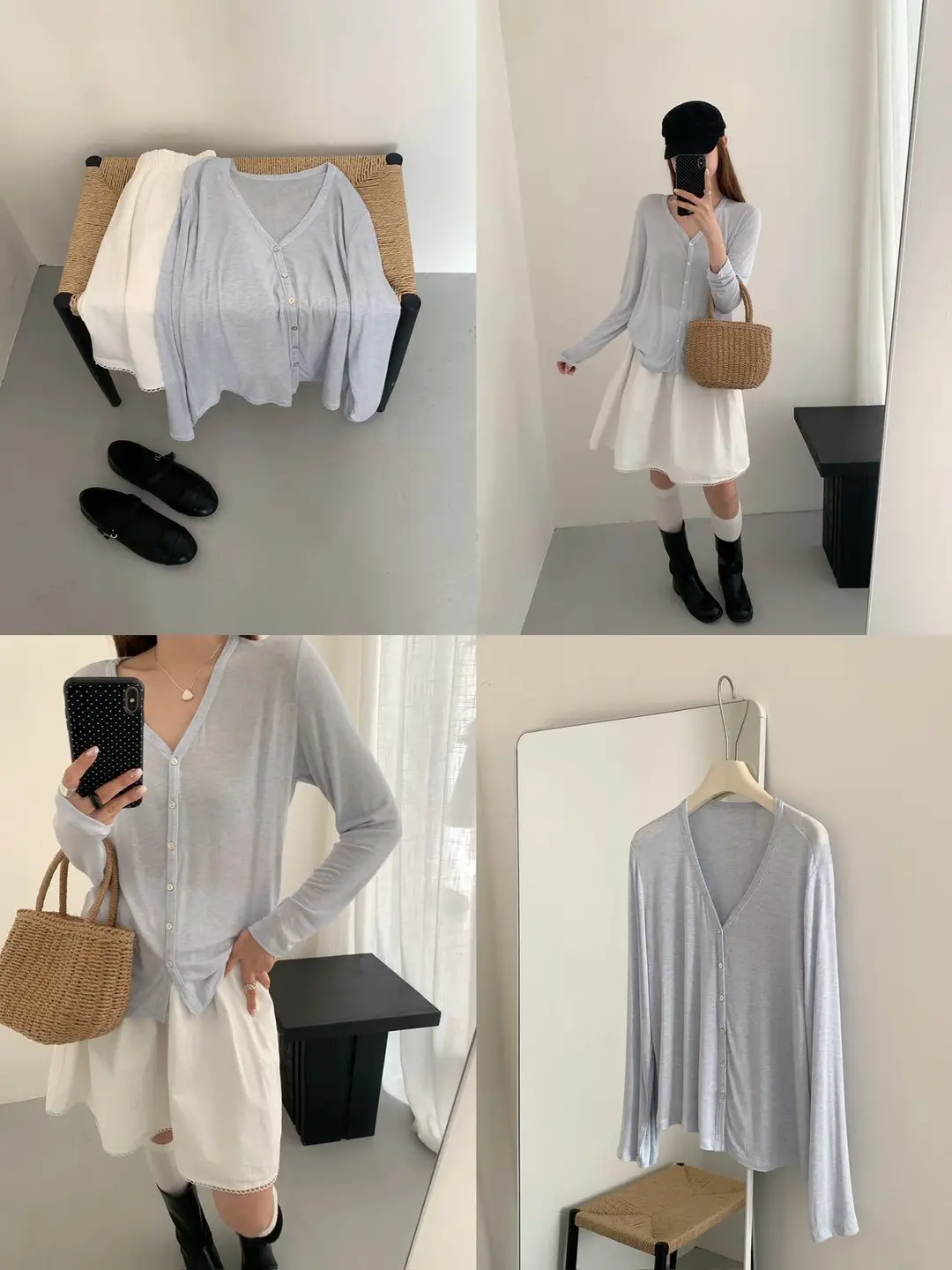 Tencel Modal Cardigan Silk Spring and Summer Lightweight Korean-Style Skin-Friendly Cotton Wool Knitwear Women's Buttoned Long-Sleeved Top — feature 5