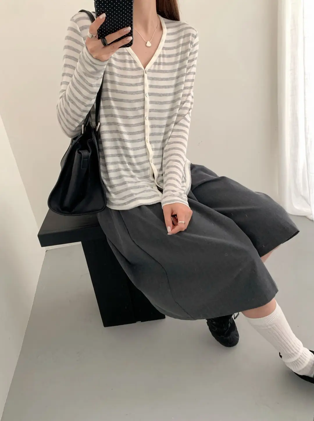 Tencel Modal Cardigan Silk Spring and Summer Lightweight Korean-Style Skin-Friendly Cotton Wool Knitwear Women's Buttoned Long-Sleeved Top - Image 3