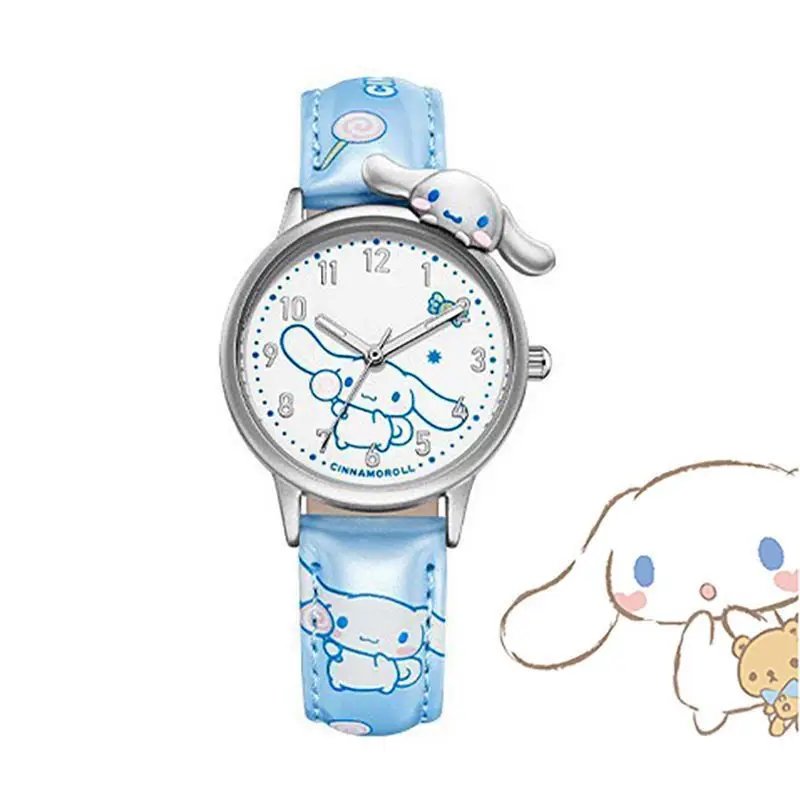 Cute Cartoon Hellokitty Cinnamoroll Girly Quartz Watch Student Best Friend Gift Waterproof Leather Strap Watch