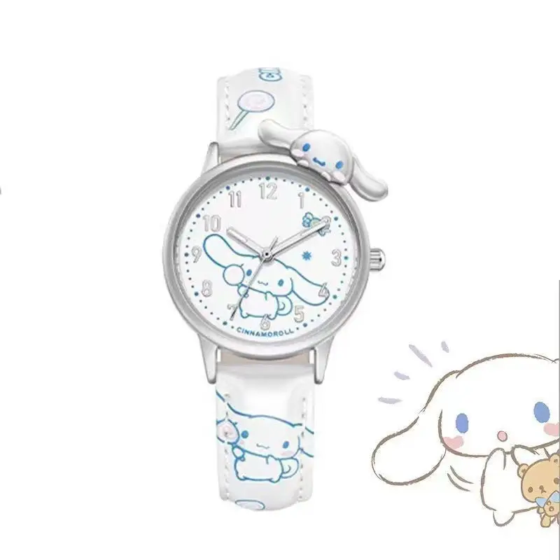 Cute Cartoon Hellokitty Cinnamoroll Girly Quartz Watch Student Best Friend Gift Waterproof Leather Strap Watch