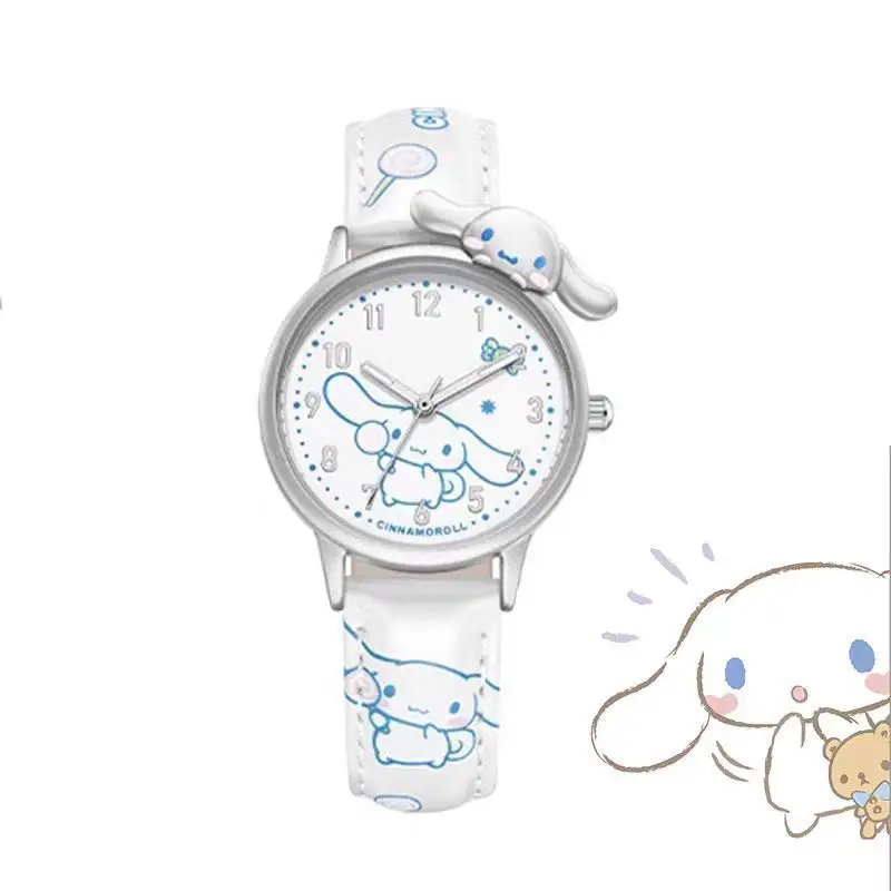 Cute Cartoon Hellokitty Cinnamoroll Girly Quartz Watch Student Best Friend Gift Waterproof Leather Strap Watch