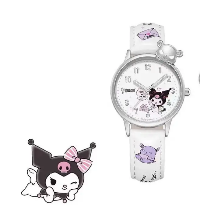 Cute Cartoon Hellokitty Cinnamoroll Girly Quartz Watch Student Best Friend Gift Waterproof Leather Strap Watch
