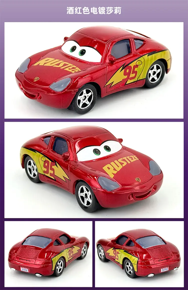 Cars: the Racing Story Alloy Toy Cars Electroplated Red Lightning Mcqueen Sally Carbur Model Children's Toys — feature 3