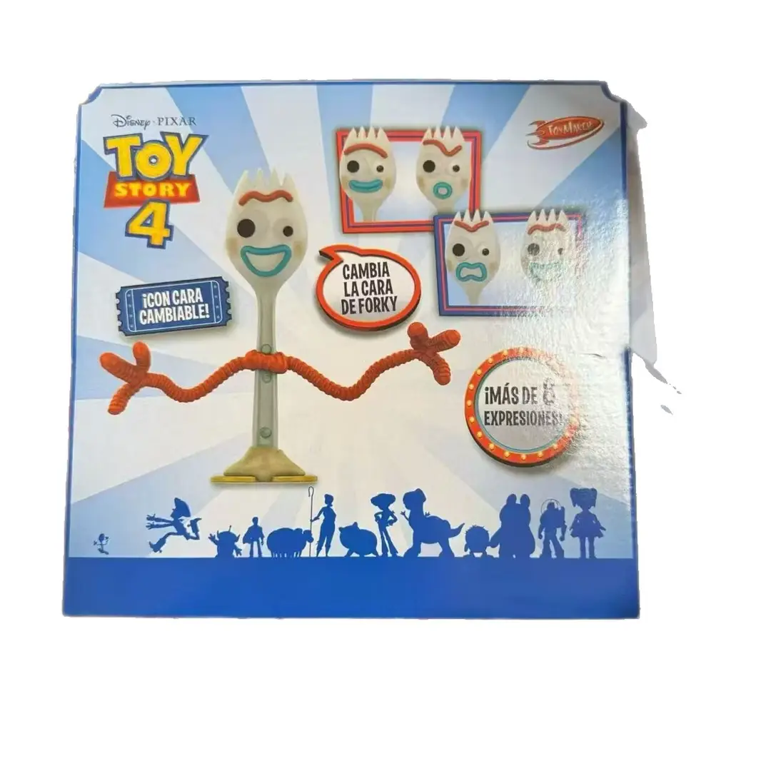 Toy Story 4 Forky with Multiple Expression Replacements Woody and Buzz Lightyear Figurine Toys