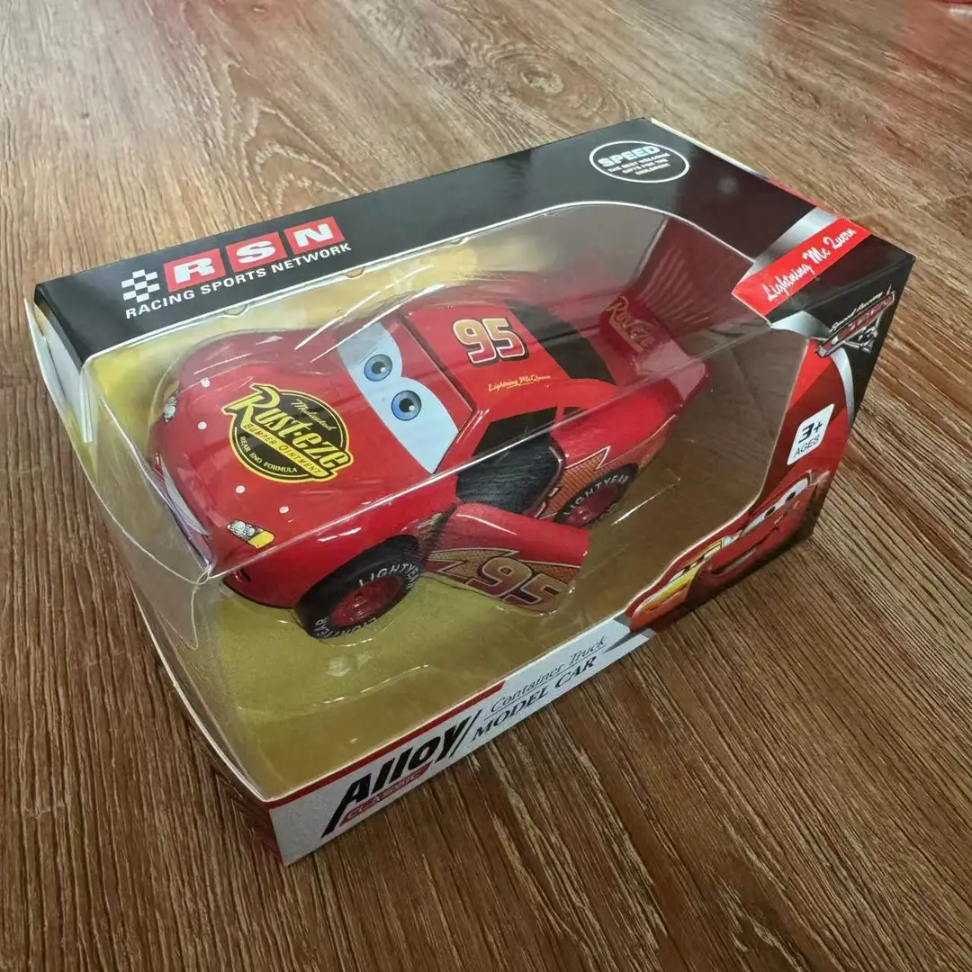 Cars Alloy Racing Lightning Mcqueen Police Chief Mater Skateboard Model Figurine Boys Boxed Gift