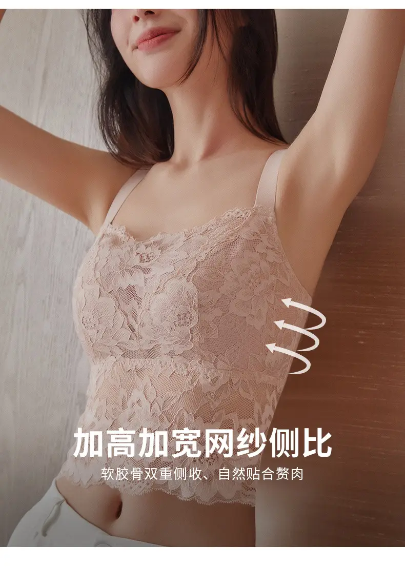 Lace Lingerie for Women with Large Busts, Anti-Exposure, Sexy Backless Bra, Summer Thin Style, Plus-Size Full Cup Bra — feature 4