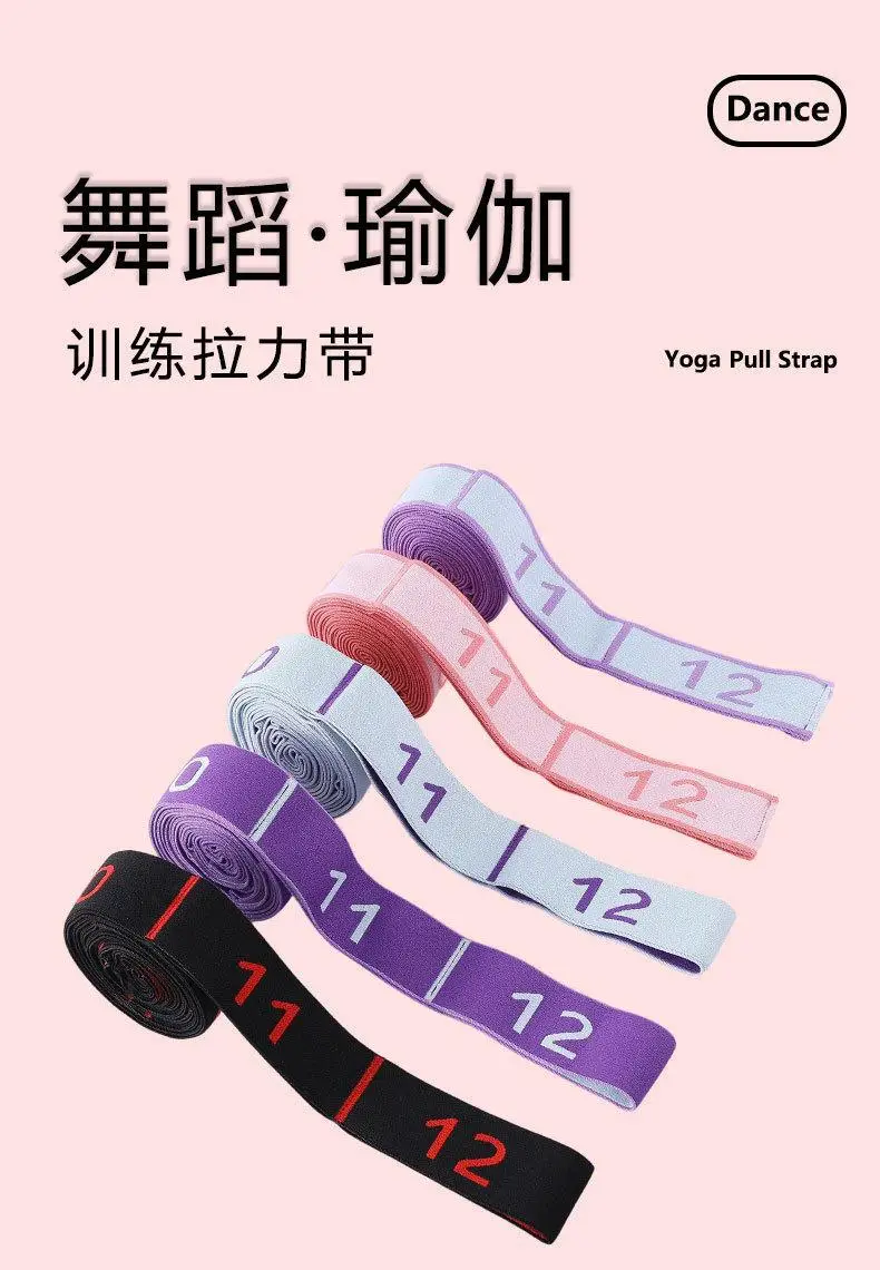 Digital Segmented Yoga Resistance Bands, Resistance Bands for Strength Training, Fitness Back Exercises, Pilates, Dance, and Body Shaping — feature 1