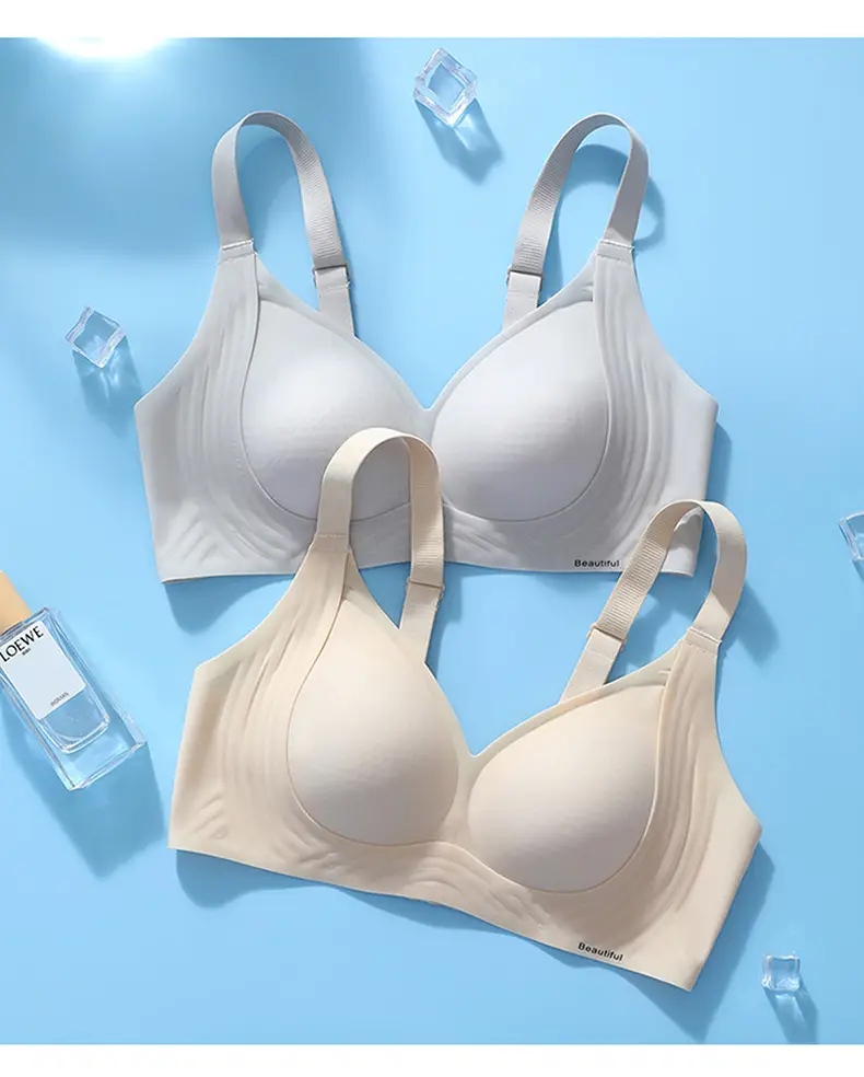 Breathable Perforated Cup Seamless Cool Nude-Feel Underwear for Women, Jelly Soft Support Adjustable Wireless Ultra-Thin Bra — feature 20