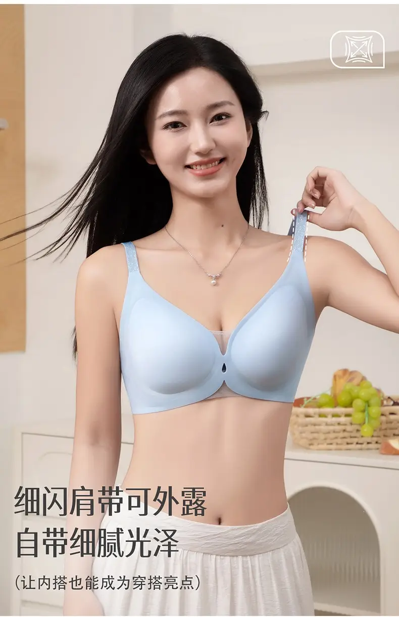 Cool and Seamless Nude-Feel Underwear for Women, Jelly-Soft Support, Adjustable, Perforated, Breathable, Wire-Free, Ultra-Soft and Thin Bra — feature 14