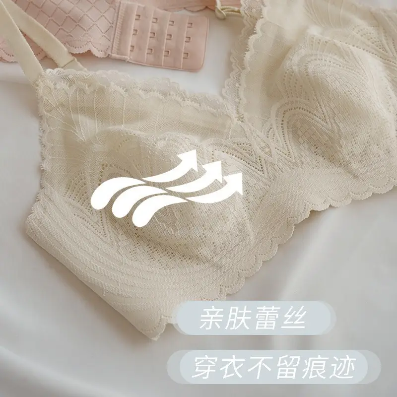 Summer Ultra-Thin Cool-Feel Bra for Women with Large Busts, Makes the Bust Appear Smaller and Slimmer, Breathable and Comfortable, Wireless, Side Breast Support, Seamless Bra