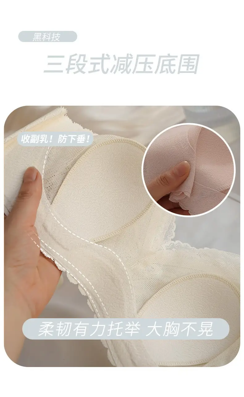 Summer Ultra-Thin Cool-Feel Bra for Women with Large Busts, Makes the Bust Appear Smaller and Slimmer, Breathable and Comfortable, Wireless, Side Breast Support, Seamless Bra — feature 4