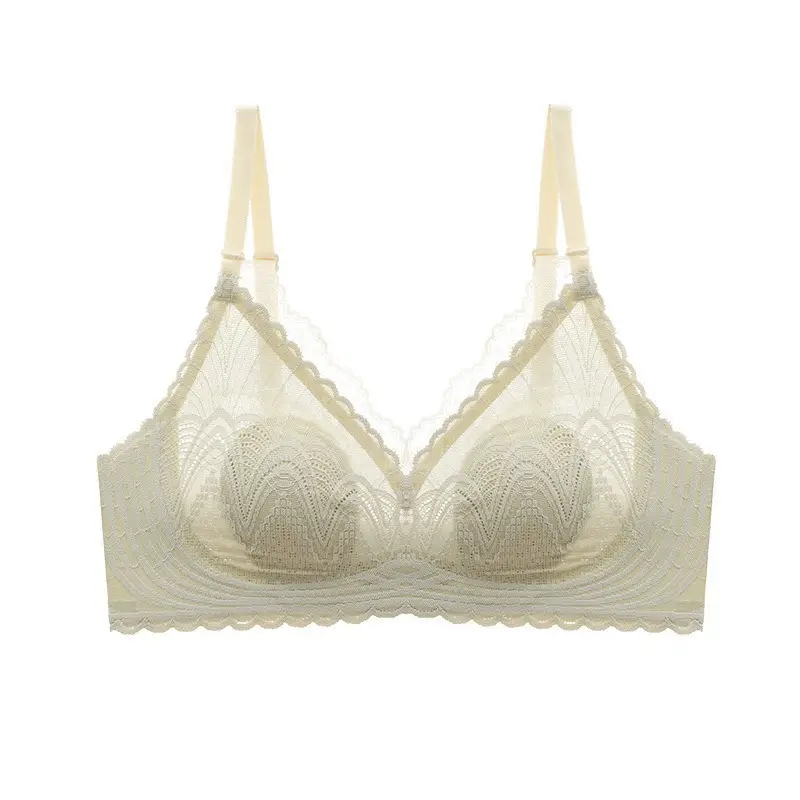 Summer Ultra-Thin Cool-Feel Bra for Women with Large Busts, Makes the Bust Appear Smaller and Slimmer, Breathable and Comfortable, Wireless, Side Breast Support, Seamless Bra