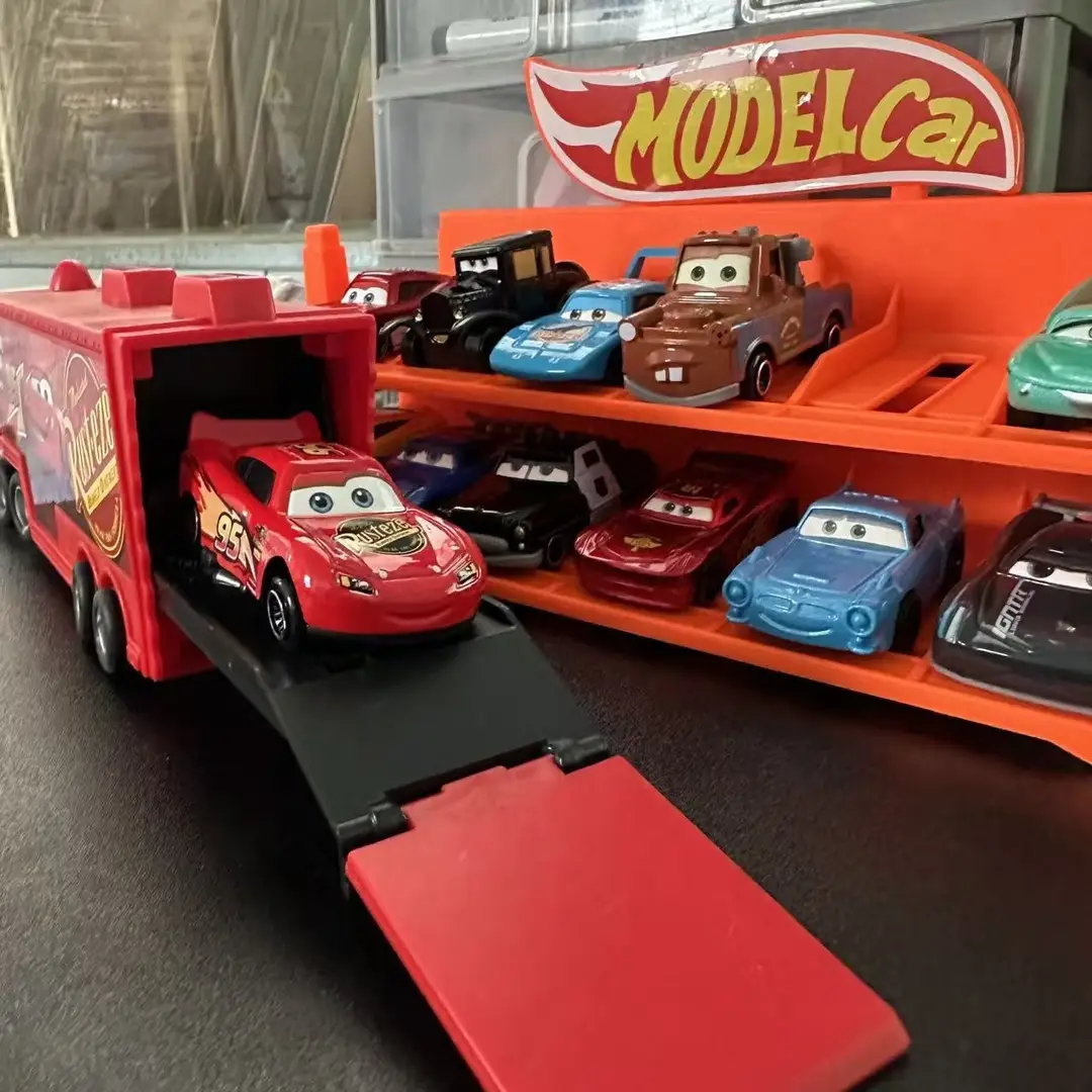 Cross-Border Cars and Trucks Uncle Mcqueen Container Truck Alloy Children's Toy Car Pull-Back Inertia Toy Lightning Mcqueen