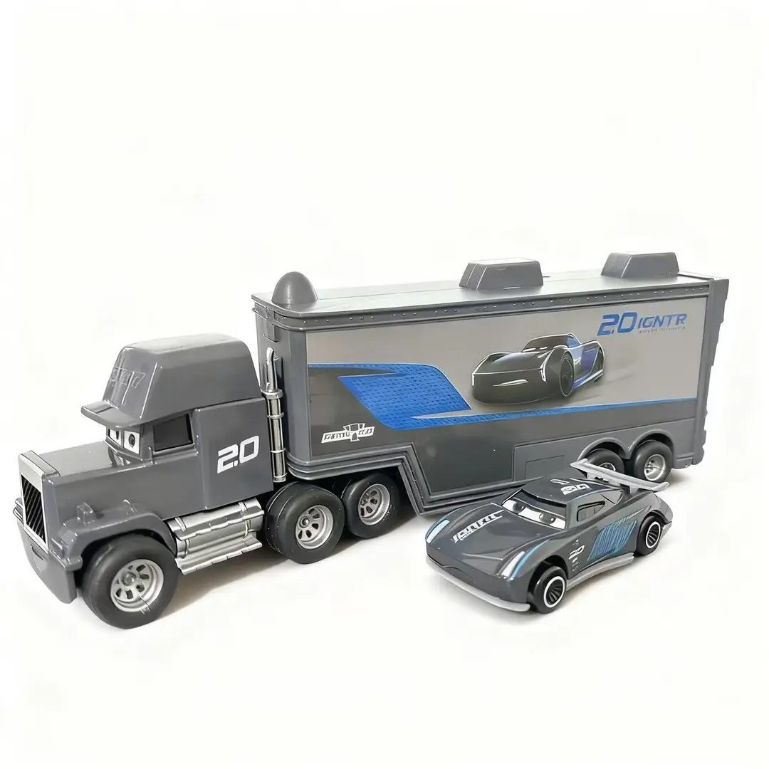 Cross-Border Cars and Trucks Uncle Mcqueen Container Truck Alloy Children's Toy Car Pull-Back Inertia Toy Lightning Mcqueen — feature 3