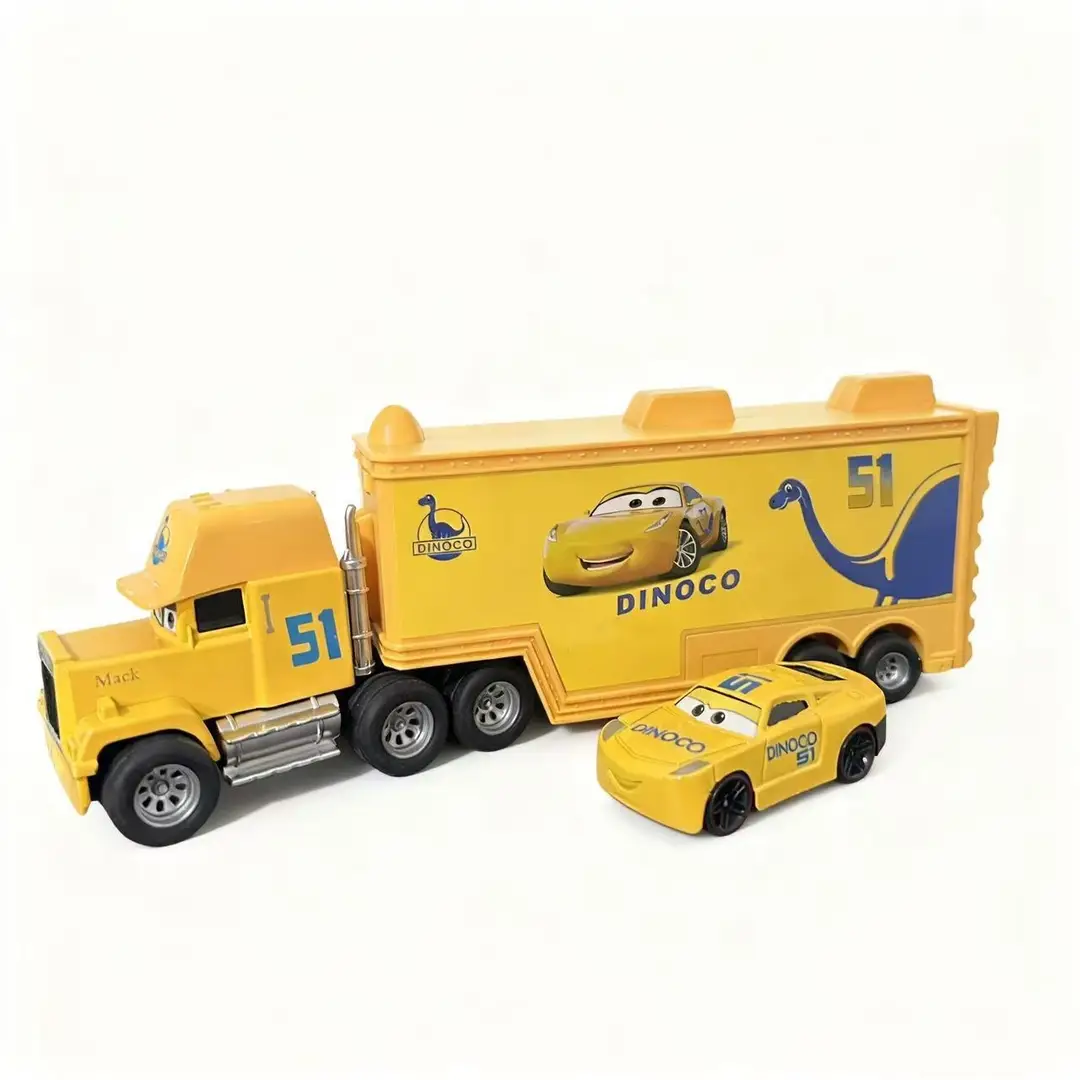 Cross-Border Cars and Trucks Uncle Mcqueen Container Truck Alloy Children's Toy Car Pull-Back Inertia Toy Lightning Mcqueen