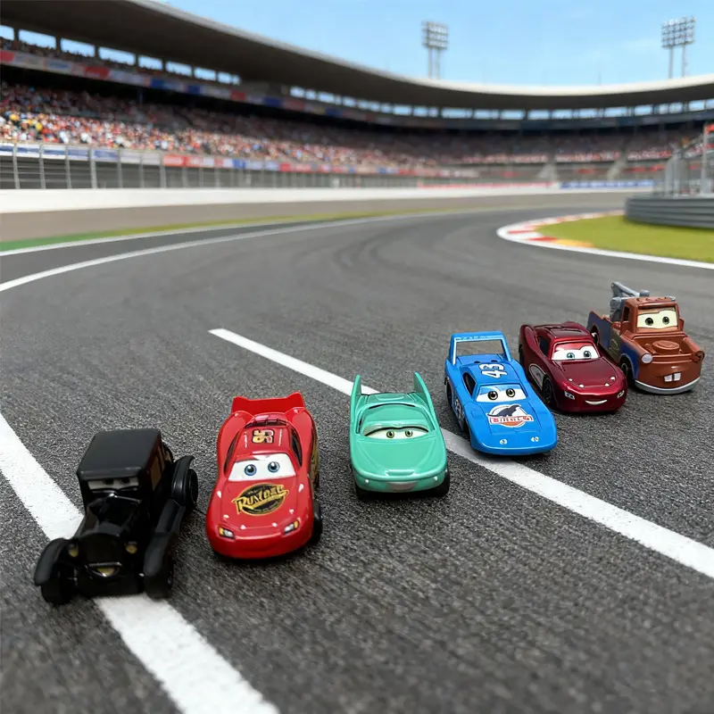 Cars 3 Lightning Mcqueen Storage Rack Parking Lot Children's Toy Sliding Alloy Car Black Storm 3 Mater - Image 5